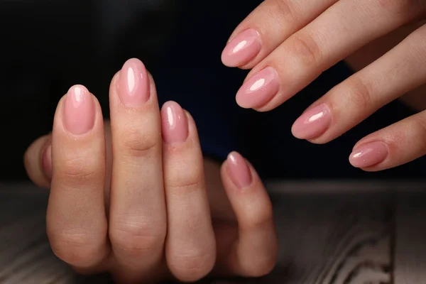 Mooie Vrouw Nagels Met Prachtige Kerst Manicure Studio — Stockfoto