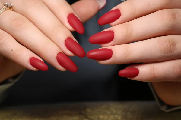 Beleza Das Unhas Naturais Perfeito Manicure Limpo — Fotografia de Stock