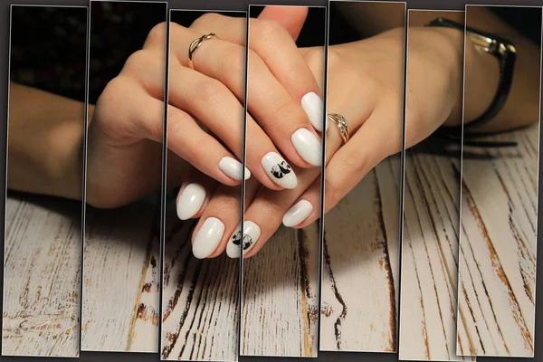 Youth Manicure Design Best Nails Collage — Stock Photo, Image