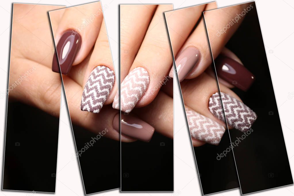 Youth manicure design best nails, collage