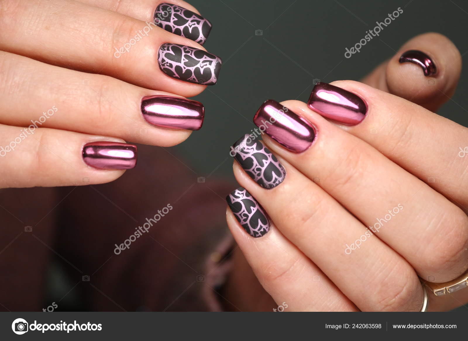 Almond Long False Nail Pink Christmas Press on Nails for Women Nail Art  24pcs | eBay