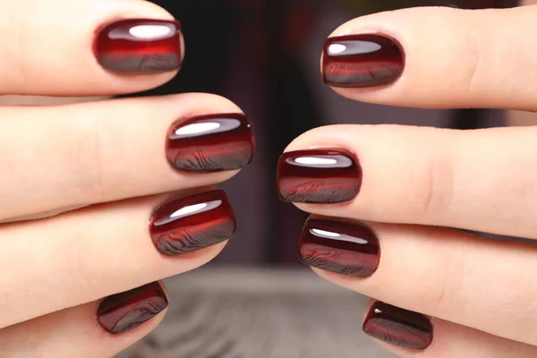 Efektowne Piękny Manicure Modny Tekstury — Zdjęcie stockowe