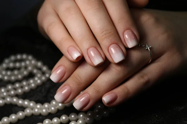 Glamorous Beautiful Manicure Trendy Texture — Stock Photo, Image