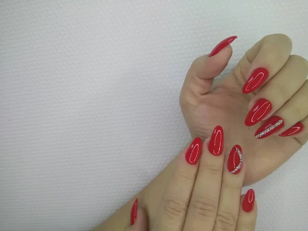 Młodzieży Manicure Projekt Najlepsze Paznokcie Kolaż — Zdjęcie stockowe