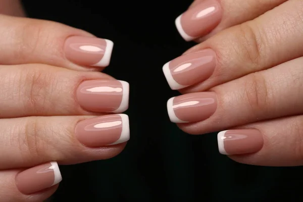 Belleza Las Uñas Naturales Manicura Limpia Perfecta —  Fotos de Stock