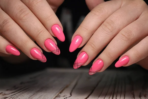 Glamorösa manikyr naglar — Stockfoto