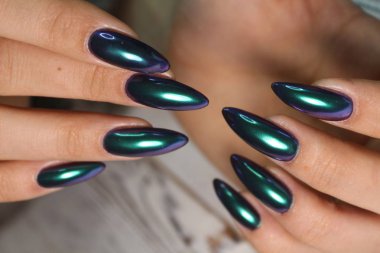 Manikürlü Tırnak Cilalı Sanat Tasarımı.