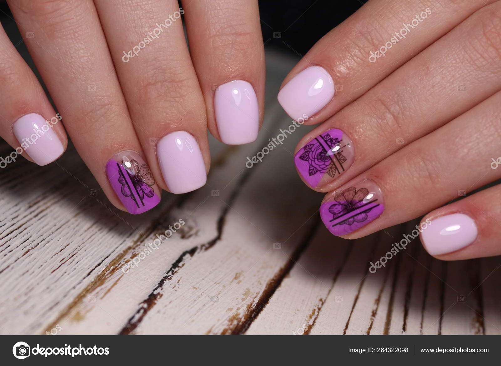 Stylish Design Of Manicure On Long Beautiful Nails Stock Photo Image By C Smirmaxstock