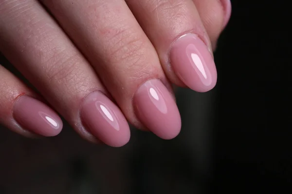 Sexy manicure of nails on beautiful female hands — Stock Photo, Image