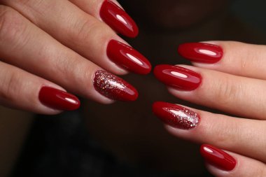 seksi manikür çivi güzel eller üzerinde