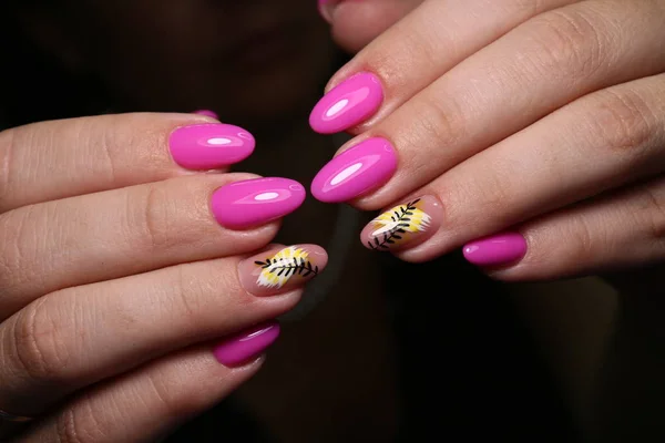 Geweldige natuurlijke nagels. Women's handen met schone manicure. — Stockfoto