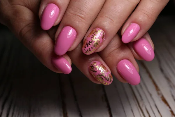 Jeugd manicure ontwerp beste nagels, gel lak — Stockfoto