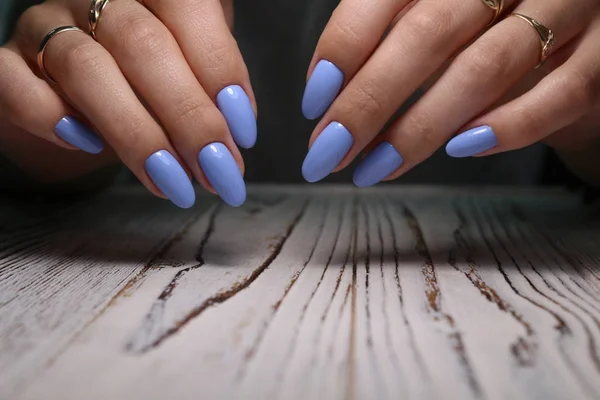 Youth manicure design best nails, gel varnish — Stock Photo, Image