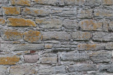 Reçine tuğla duvar arka plan ile bulanık. Katran kirlenmiş tuğla duvar dokusu.