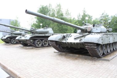 St. Petersburg, Rusya-Haziran 2019. II. Dünya Savaşı'nın Sovyet silahları, Park'ta sergi