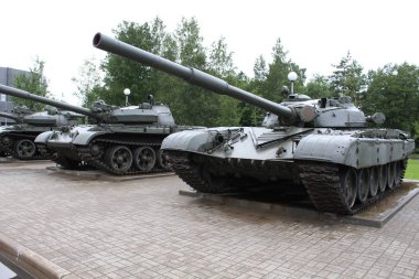 St. Petersburg, Rusya-Haziran 2019. II. Dünya Savaşı'nın Sovyet silahları, Park'ta sergi