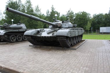 St. Petersburg, Rusya-Haziran 2019. II. Dünya Savaşı'nın Sovyet silahları, Park'ta sergi