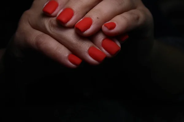 Stylish design of manicure on long nails — Stock Photo, Image