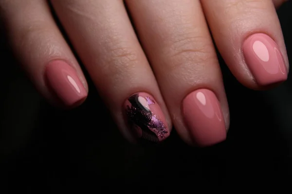 Hands Care. Hand With Pastel Nails, Sea Salt. — Stock Photo, Image