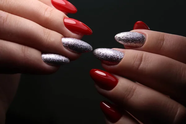 Steep and very stylish design of manicure — Stock Photo, Image