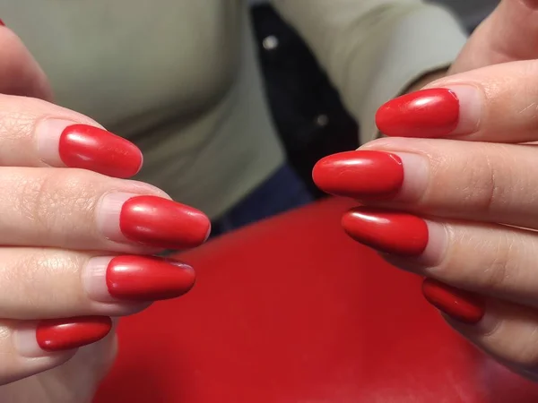 Manicure Przed Korektą Manicure Podczas Kwarantanny Pilnie Potrzebna Korekta Manicure — Zdjęcie stockowe