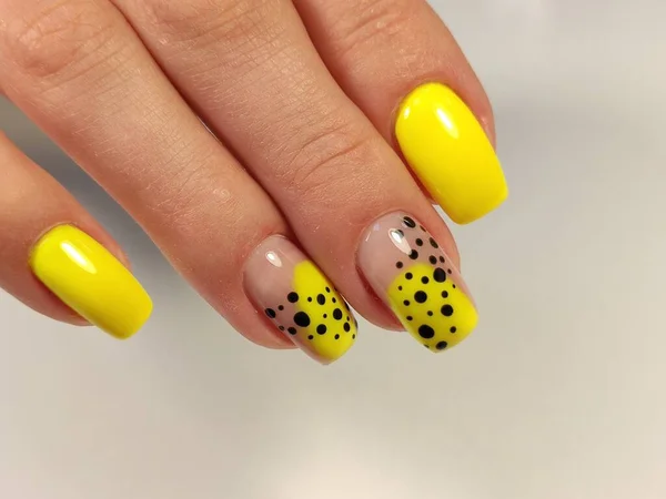 Stijlvol Ontwerp Van Manicure Lange Mooie Nagels — Stockfoto