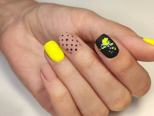 Modny Projekt Manicure Pięknym Tle Tekstury — Zdjęcie stockowe