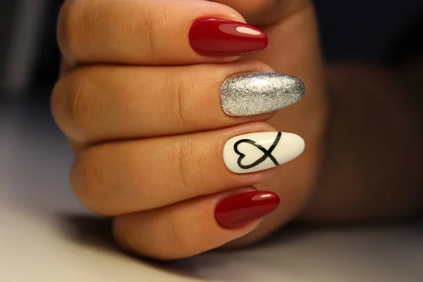 Trendy Manicure Design Een Mooie Texturale Achtergrond — Stockfoto