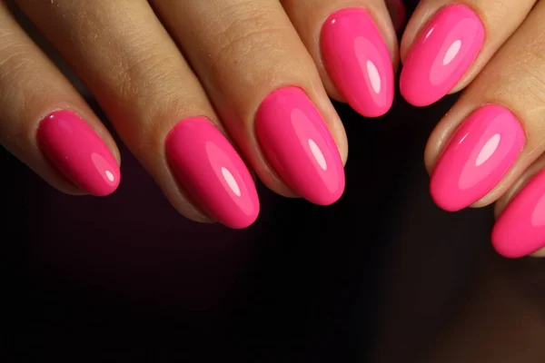 Piękny Manicure Paznokci Tle Modnej Konsystencji — Zdjęcie stockowe