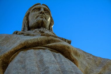 Lizbon, Portekiz 'de İsa' nın heykeli. Şubat 2018