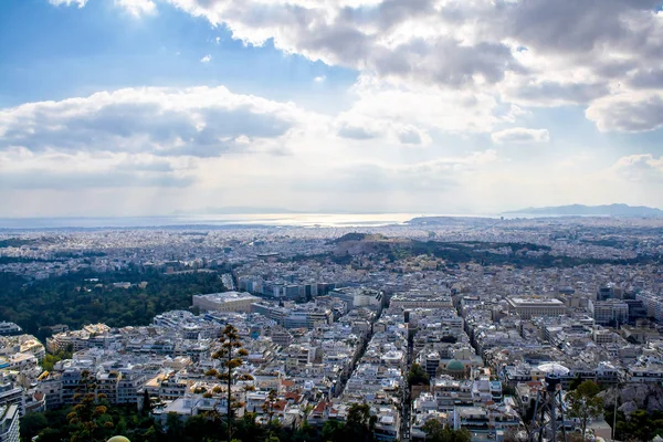 Wunderschönes Stadtbild Blick Auf Die Stadt Und Das Meer Griechenland — Stockfoto