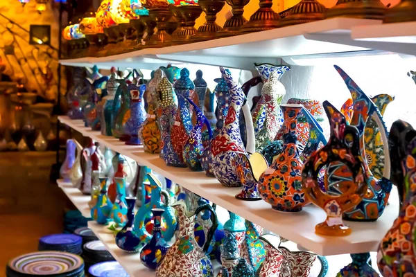 Gift Shop Variety Turkish Ceramics Sale Kotor Montenegro August 2018 — Stock Photo, Image