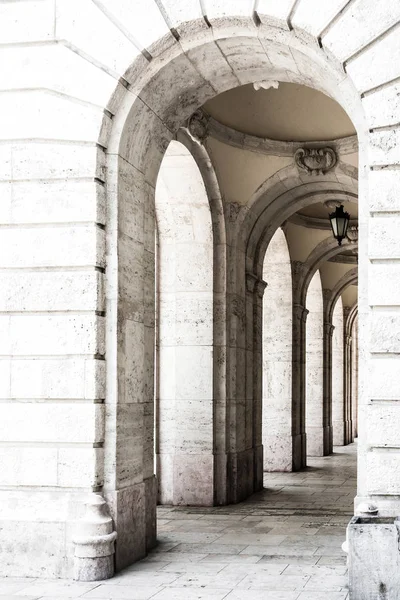 Образ Vault Арки Ззовні Будівлі Вулиці Другій Половині Дня Лісабон — стокове фото