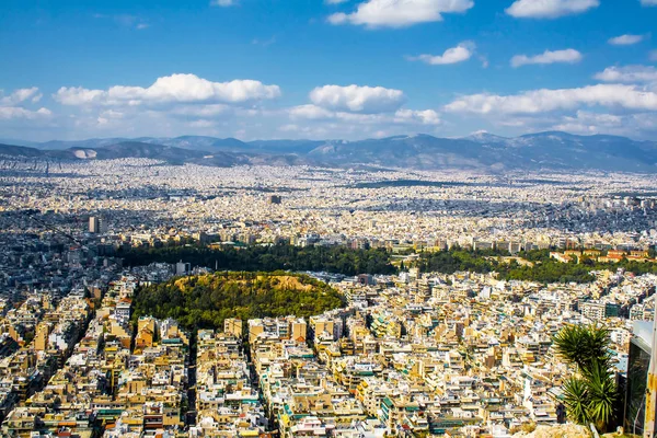 Beautiful cityscape, view of the city and the sea. Greece, Athens, Acropolis.