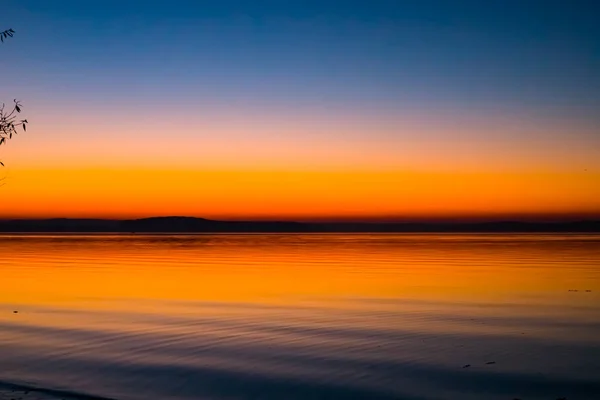 Incredible Bright Sunset Water Minsk Sea Belarus — Stock Photo, Image