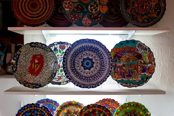 Gift Shop Variety Turkish Ceramics Sale Kotor Montenegro August 2018 — Stock Photo, Image