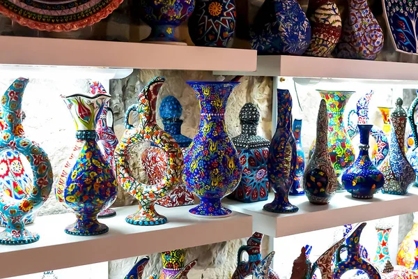 Gift Shop Variety Turkish Ceramics Sale Kotor Montenegro August 2018 — Stock Photo, Image