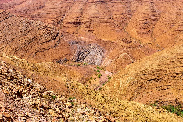 stock image A beautiful mountain landscape, a geological wonder . Atlas Mountains, Morocco.