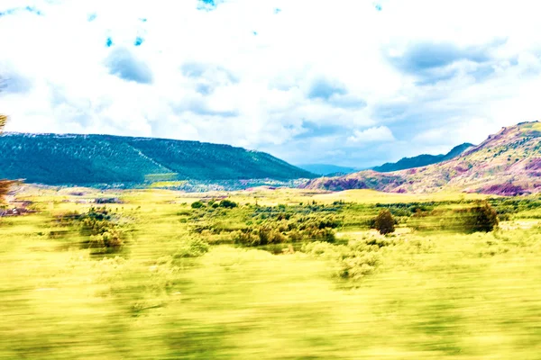 Landscape and scenery during road trip from Marrakech to Atlas Mountains, Morocco — Stock Photo, Image