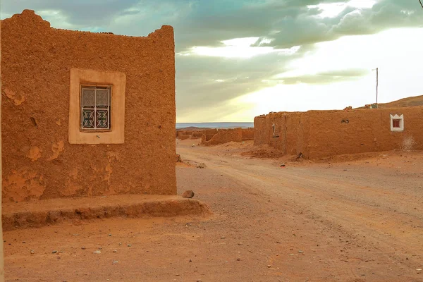 Ερείπια παλιού παραδοσιακού χωριού μαρκάν. Μαρόκο — Φωτογραφία Αρχείου