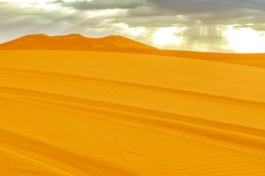 Sahra Çölü 'nde güzel kum tepeleri.