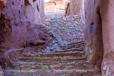 Kasbah AIT Ben Haddou Fas Atlas dağlarında.