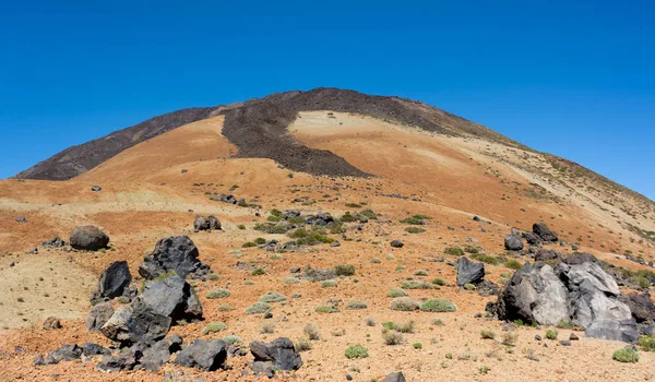 Vista Monte Teide Ovos Teide Bela Vista Lava Flui Lado — Fotografia de Stock