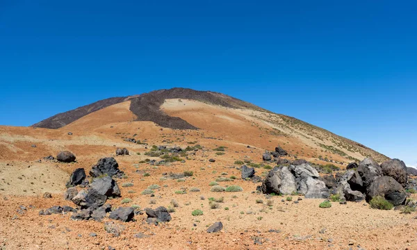 Bela Vista Panorâmica Vulcão Teide Com Ovos Teide Primeiro Plano — Fotografia de Stock
