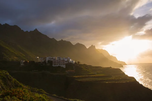 Sonnenuntergang Atlantik Taganana Benijo Insel Teneriffa — Stockfoto