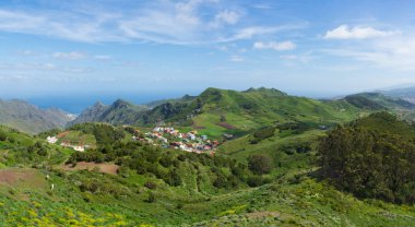 Güzel panoramik manzara Anaga Dağları'nın Mirador de Jardina bakış açısı. Tenerife, Kanarya Adaları