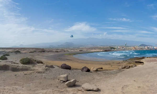 Hermosa Vista Panorámica Ciudad Medano Isla Tenerife Canarias —  Fotos de Stock