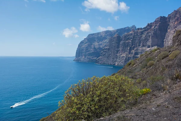 Mirador Puerto de los Gigantes, Tenerife Adası, Kanarya Los Gigantes uçurumdan görünümünü.