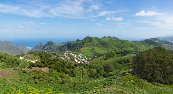 Vacker Panoramautsikt Över Anaga Bergen Från Utsiktspunkten Mirador Jardina Teneriffa — Stockfoto