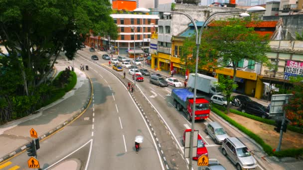 KUALA LUMPUR - Tráfico de Kuala Lumpur en Chow Kit. Resolución 4K . — Vídeos de Stock